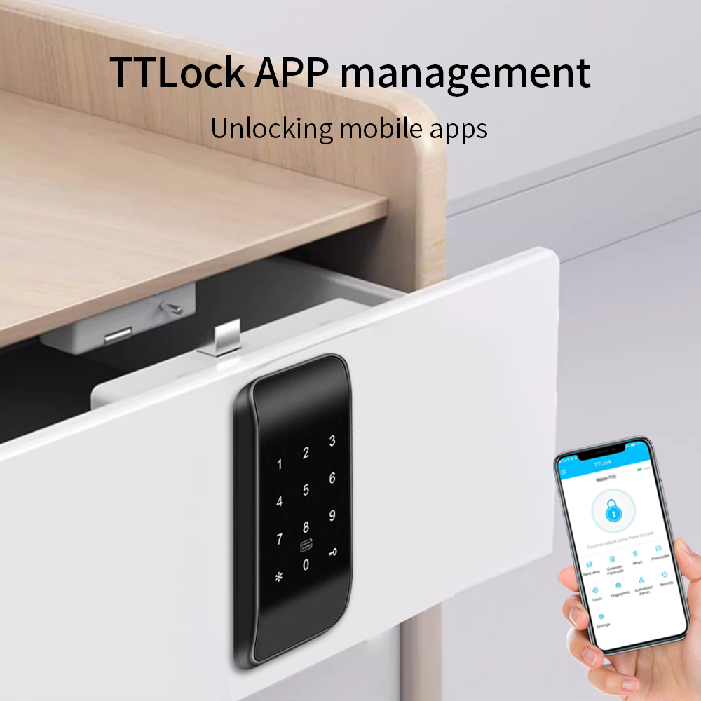 Fingerprint Access Control Door - TTLOCK APP Smart Cabinet Lock 13,56Mhz