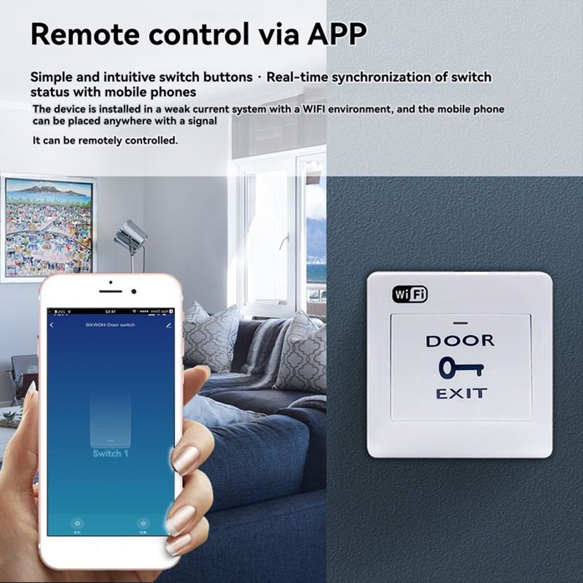 Exit Button Push To Release - DT82 Nieuwe Tuya Smart Life WiFi
