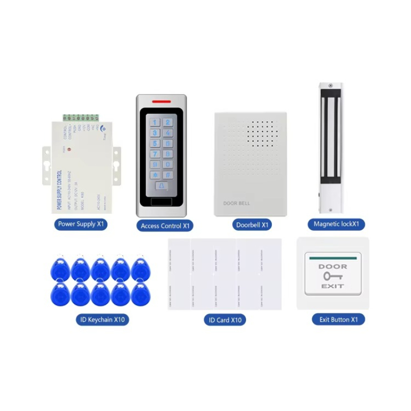 Access Control System Rfid Kit - Waterdichte ABS-toegangscontrolesysteemkit met RFID-lezer, elektrische deurbel,