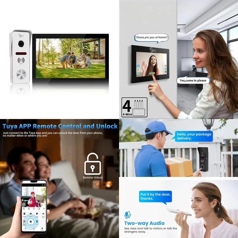 Access Control System Rfid Kit - Toegangscontrolesysteem met intercom en camera, 10