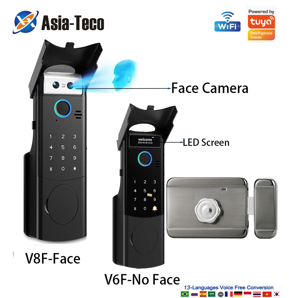 Door Access Control Keypad Rfid - Slimme WiFi-deurvergrendeling waterdicht Tuya gezichtsherkenning vingerafdruk