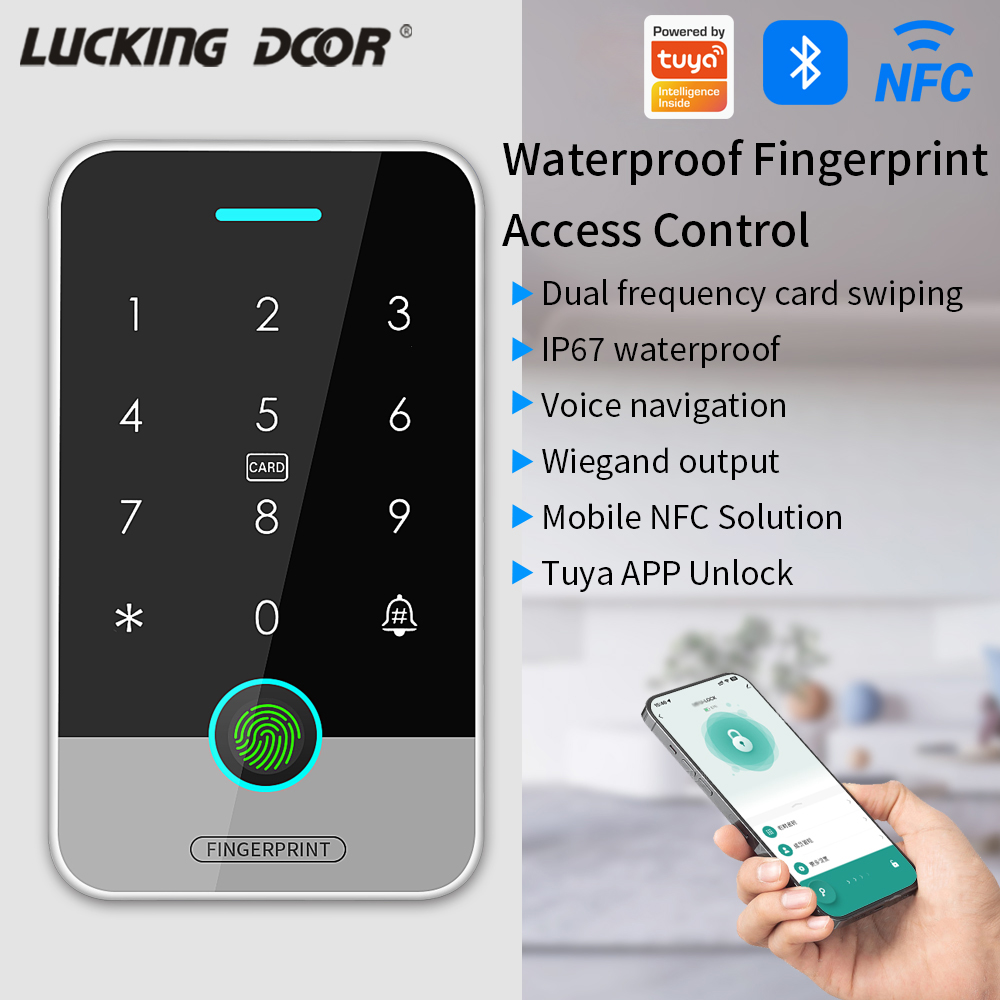 Fingerprint Access Control Door - Ondersteuning Tuya App 125Khz + 13.56MHz
