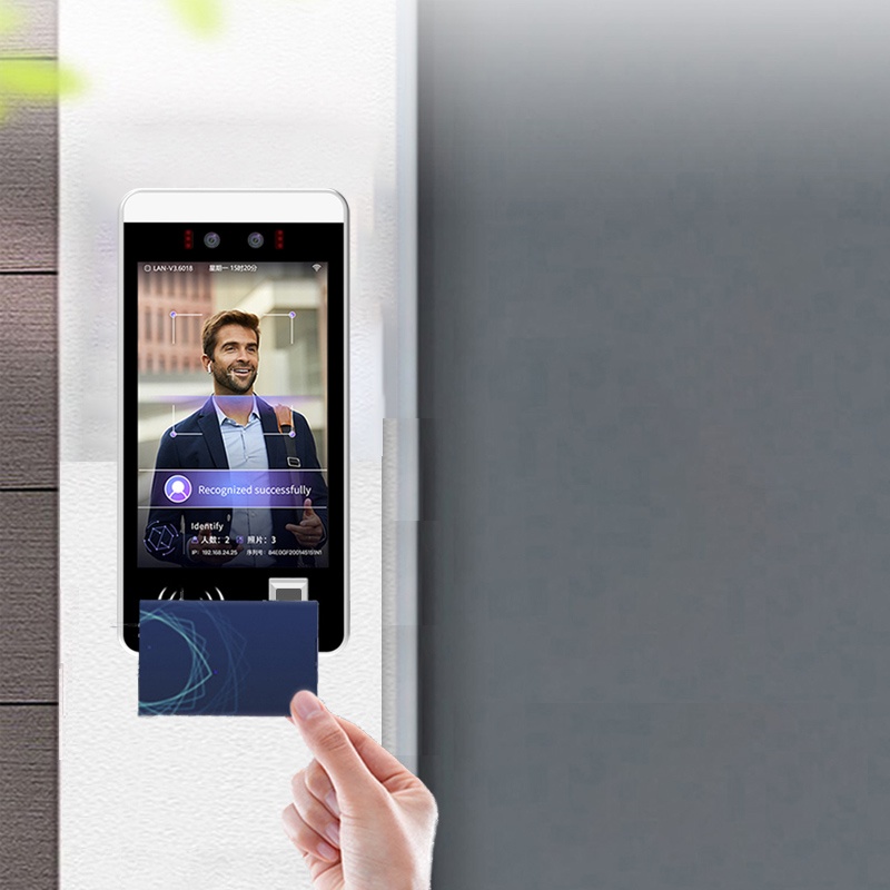 Face Recognition Access Control Terminal - Biometrisch gezichtsherkenning beveiligings-toegangscontrolesysteem met klok, Android