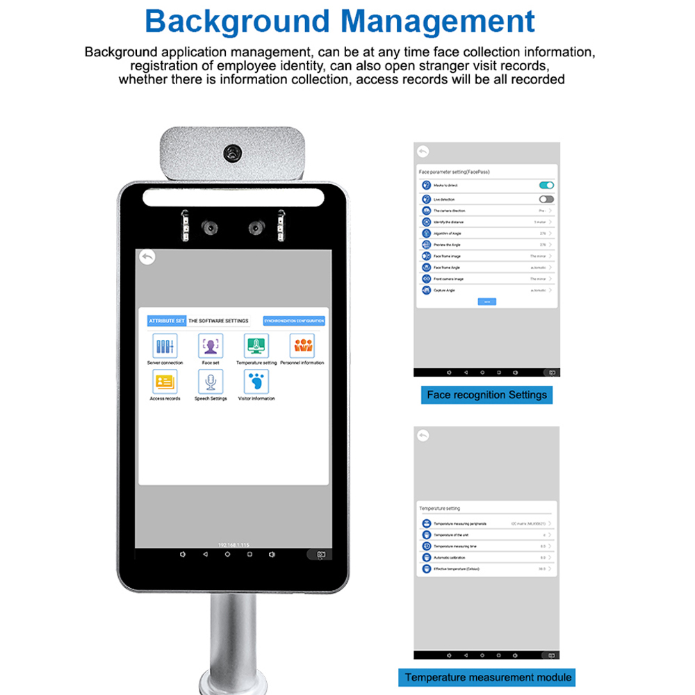 8 inch gezichtsherkenning toeg - Face Recognition Access Control Terminal recensie en prijs