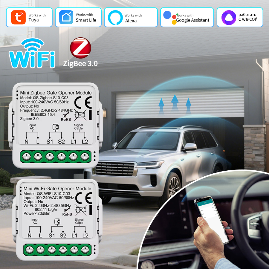 Tuya ZigBee WiFi Garagedeurope - Turnstile Gate Access Control recensie en prijs