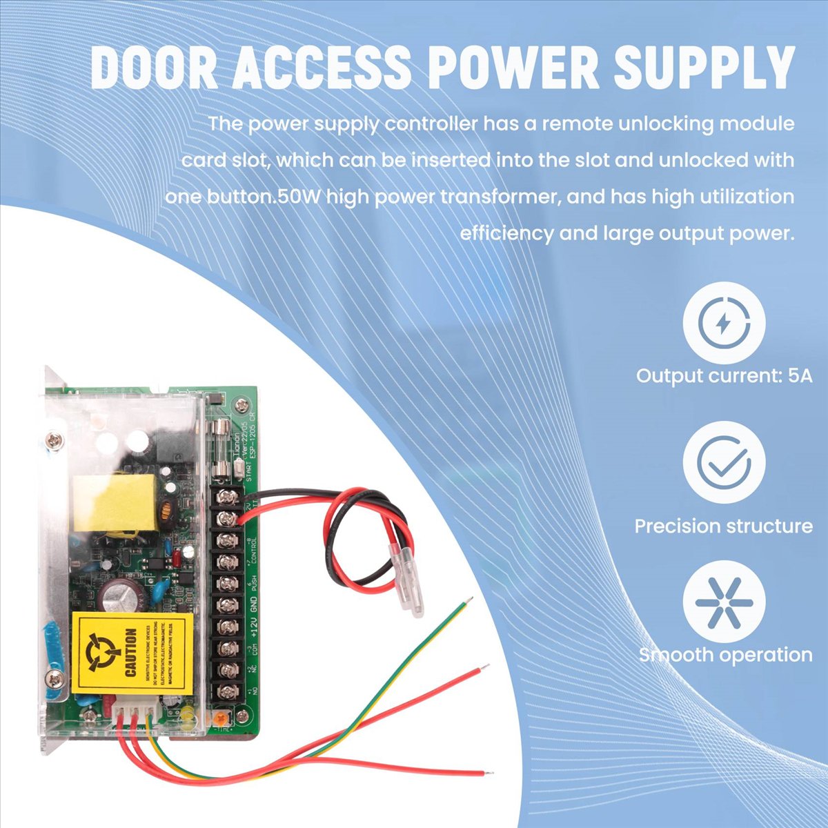 N82R DC 12V 5A UPS Functie Deu - Access Control Power Supply 12V 5A recensie en prijs