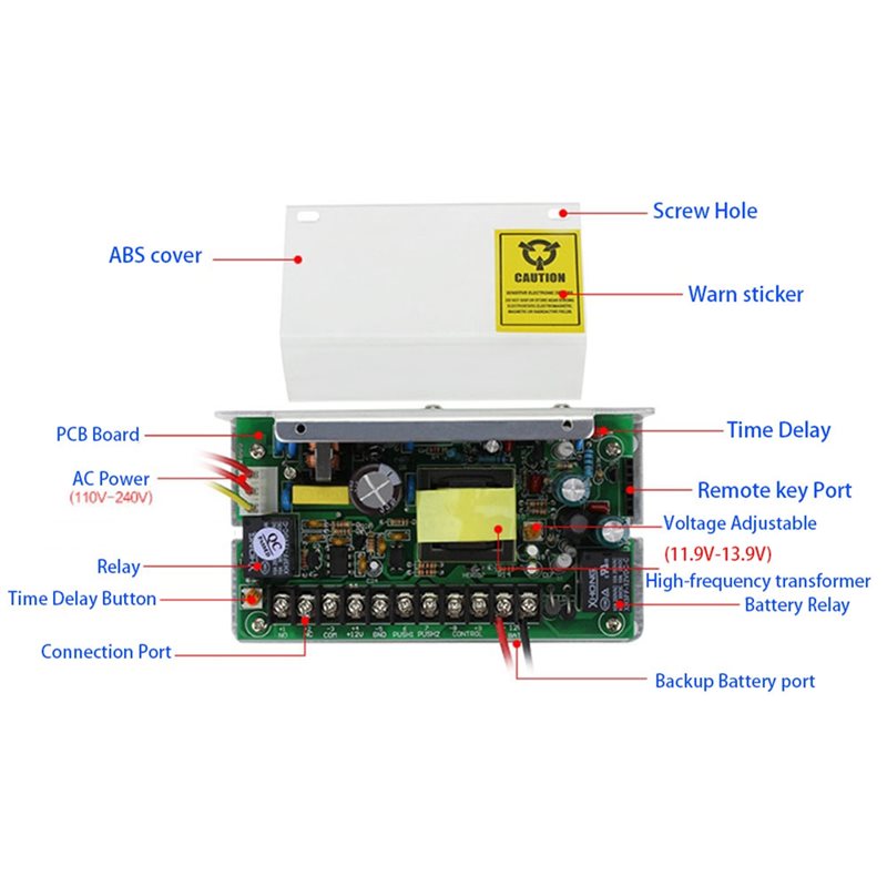 Voor Elektrisch Slot DC 12V De - Access Control Power Supply 12V 5A recensie en prijs