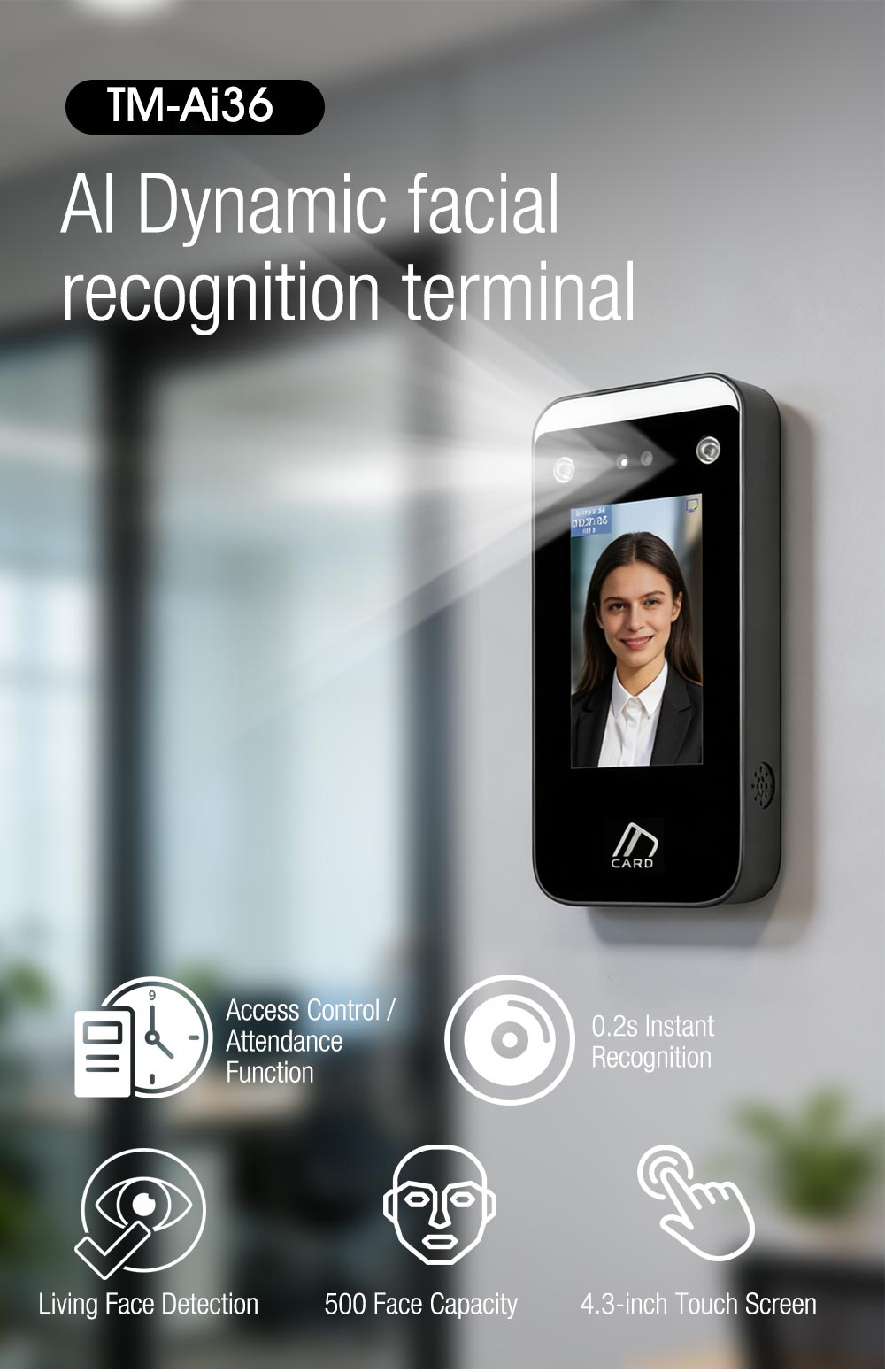 TM-Ai36 4,3-inch touchscreen A - Face Recognition Access Control Terminal recensie en prijs