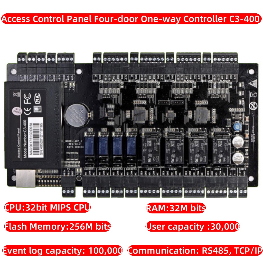 C3-400 4-deurs netwerktoegangs - Access Control Board 4 Door recensie en prijs