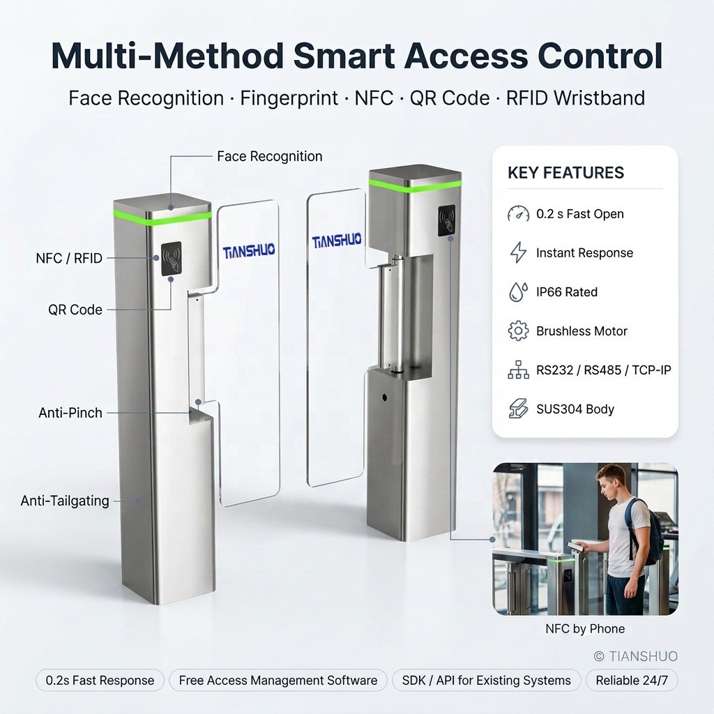 Draaipoort met toegangscontrol - Turnstile Gate Access Control recensie en prijs