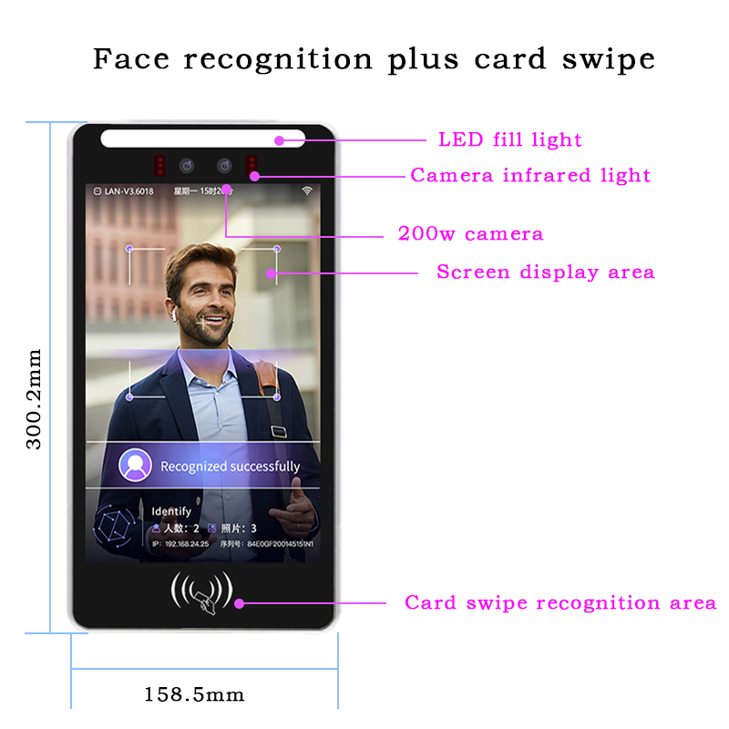 Biometrische gezichtsherkennin - Face Recognition Access Control Terminal recensie en prijs