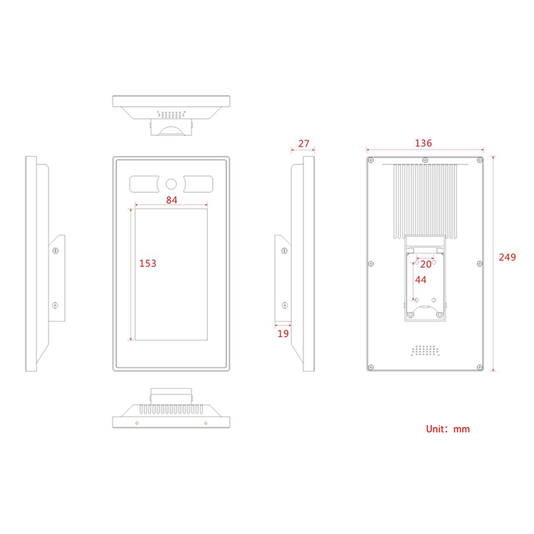 7-inch biometrische toegangsco - Face Recognition Access Control Terminal recensie en prijs