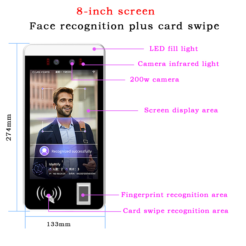 Biometrisch gezichtsherkenning - Face Recognition Access Control Terminal recensie en prijs