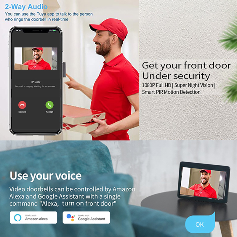 Tuya 1080P Wifi Video Deurbel  - Access Control System Rfid Kit recensie en prijs