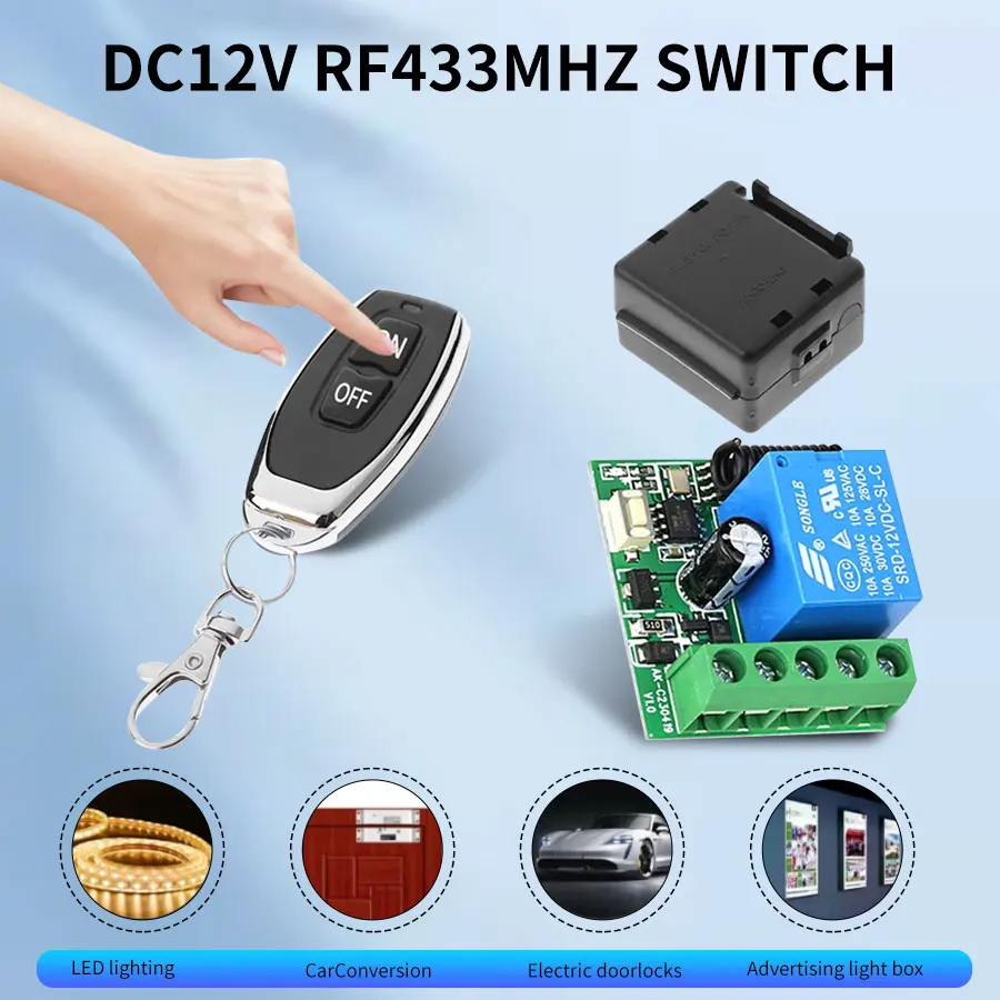 DC12V 1CH 10A Relais Ontvanger - Turnstile Gate Access Control recensie en prijs