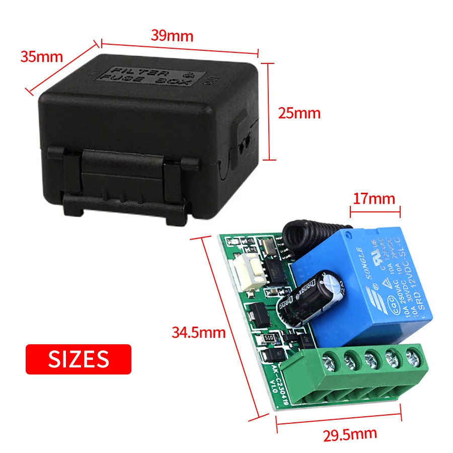 DC12V 1CH 10A Relais Ontvanger - Turnstile Gate Access Control recensie en prijs